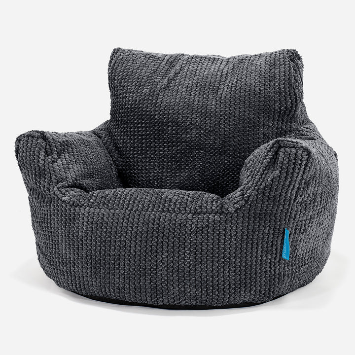 Klein Kindersessel Sitzsack 1-3 jahren - Pom Pom Schwarz 01