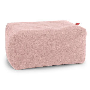 Kleiner Fußhocker - Bouclé Pink