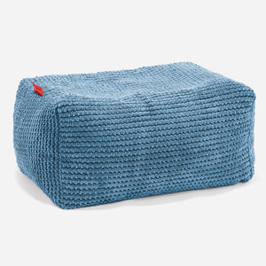 Kleiner Fußhocker - Pom-Pom Himmelblau
