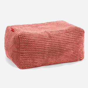 Kleiner Fußhocker - Pom-Pom Kürbisorange