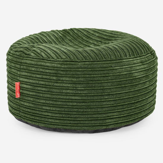 Sitzhocker mit Tablett - Cord Nadelwaldgrün 03