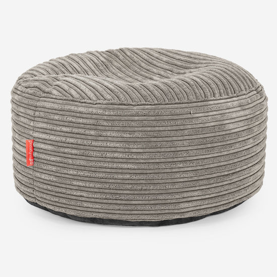 Sitzhocker mit Tablett - Cord Nerzfarben 03