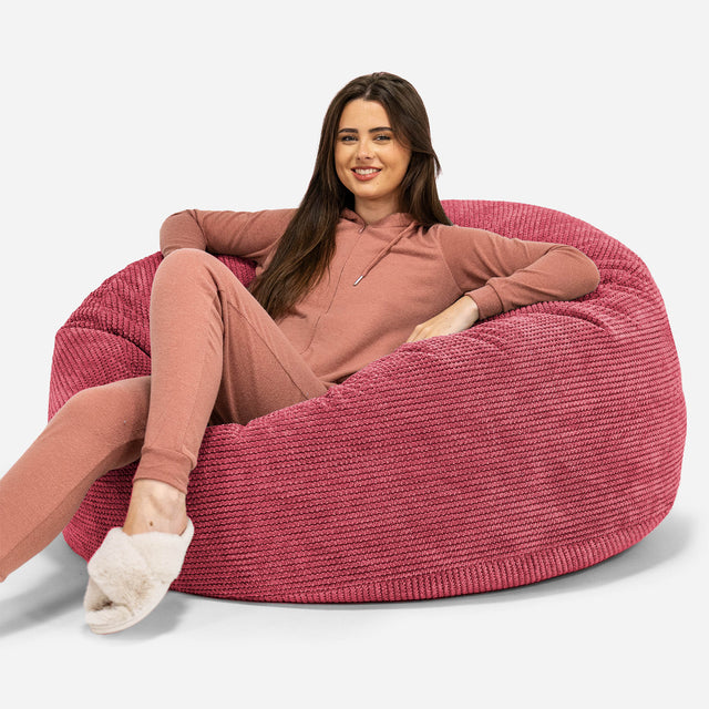 Mammoth Sofa Sitzsack XXL - Pom-Pom Pastellrot 01