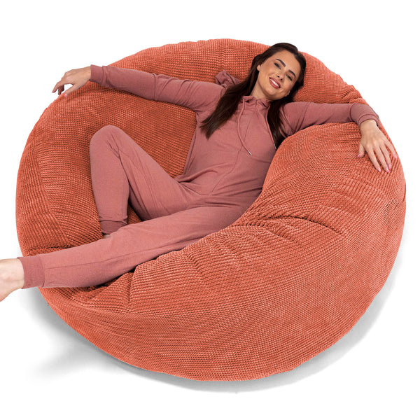 Mega-Mammoth Sofa Sitzsack XXL - Pom-Pom Kürbisorange 01