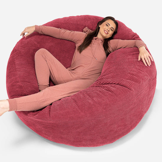 Mega-Mammoth Sofa Sitzsack XXL - Pom-Pom Pastellrot 01
