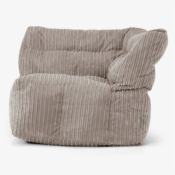 Modulares Sofa Sitzsack, Rechtes Eckteil - Cord Beigegrau