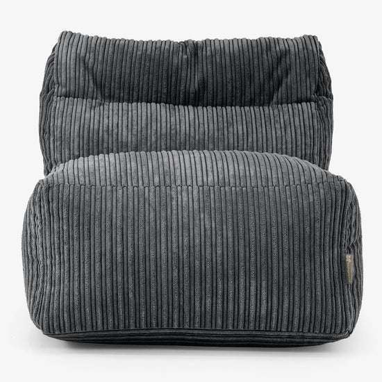 Modulares Sofa Sitzsack, Mittelteil - Cord Schwarz 02