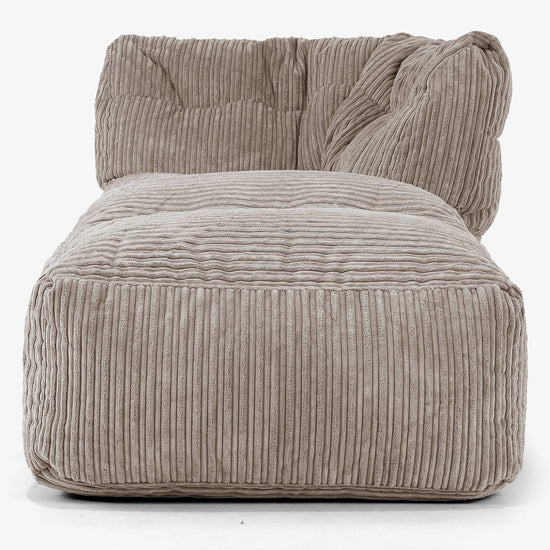 Modulares Sofa Sitzsack, Rechte Chaiselongue - Cord Beigegrau 02