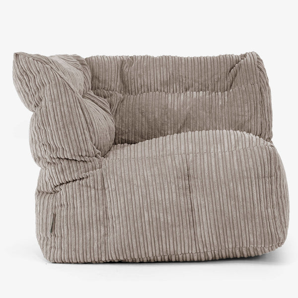 Modulares Sofa Sitzsack, Linkes Eckteil - Cord Beigegrau