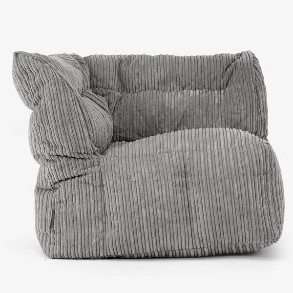 Modulares Sofa Sitzsack, Linkes Eckteil - Cord Graphitgrau
