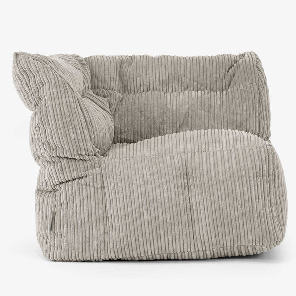 Modulares Sofa Sitzsack, Linkes Eckteil - Cord Nerzfarben