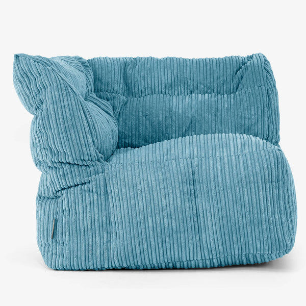 Modulares Sofa Sitzsack, Linkes Eckteil - Cord Türkis