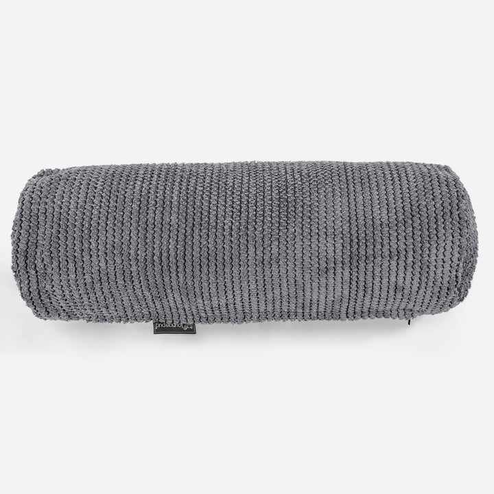 Nackenrolle Dekokissen / Sofa Kissenbezug 20 x 55cm - Pom-Pom Schwarz 02