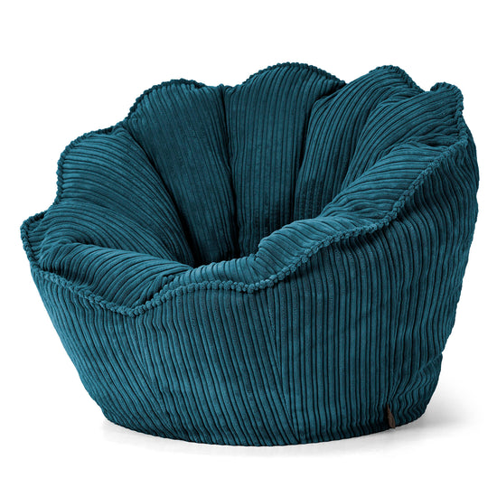 Natalia Sacco Sitzsack Stuhl - Cord Blaugrün 02
