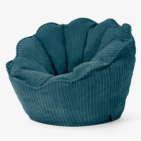 Natalia Sacco Sitzsack Stuhl - Cord Blaugrün 02