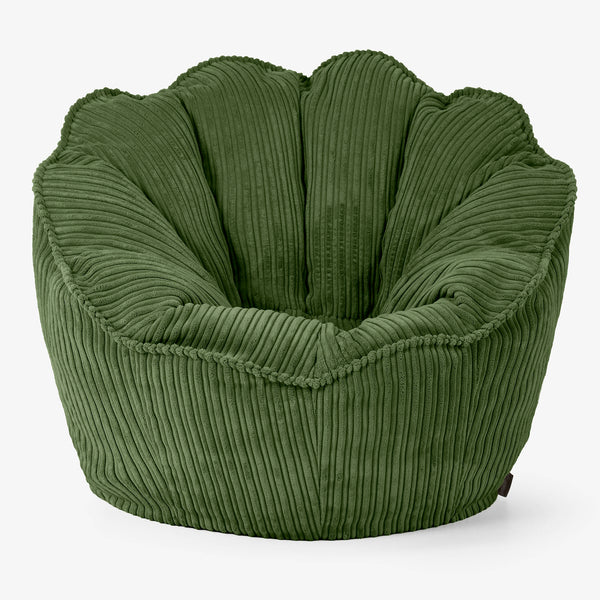Natalia Sacco Sitzsack Stuhl - Cord Nadelwaldgrün 01