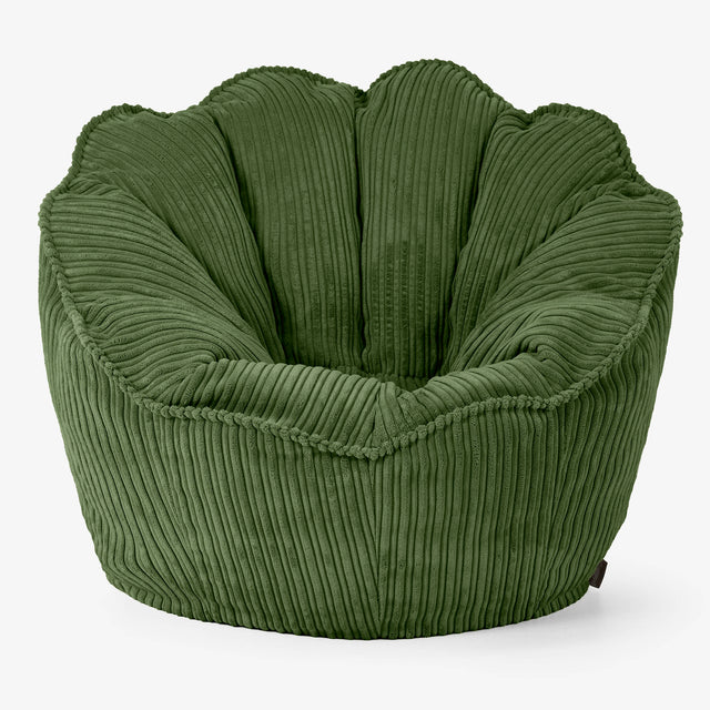 Natalia Sacco Sitzsack Stuhl - Cord Nadelwaldgrün 01