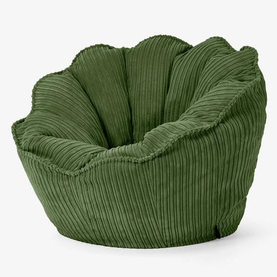 Natalia Sacco Sitzsack Stuhl - Cord Nadelwaldgrün 02
