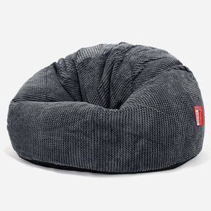 Klassischer Sitzsack Sessel - Pom-Pom Schwarz
