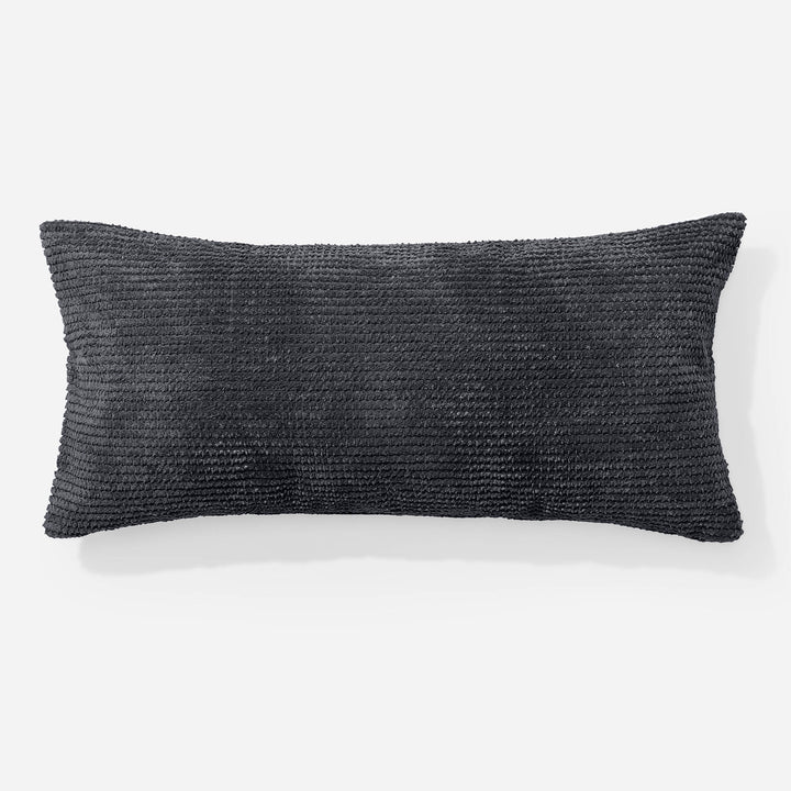 Riesen Dekokissen / Sofa Kissenbezug 40 x 70cm - Pom-Pom Schwarz 01