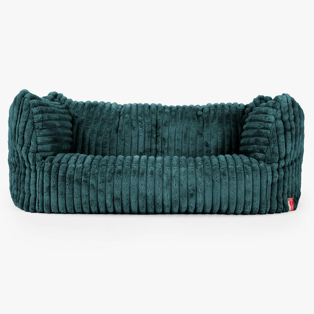 Ruben Sitzsack Sofa - Ultra Plüsch Cord Blaugrün 01
