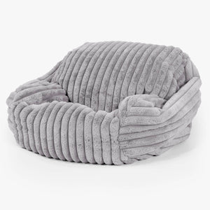 Sabine Sitzsack Sessel - Ultra Plüsch Cord Grau