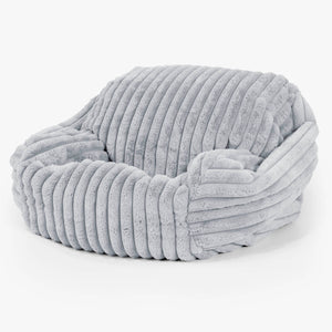 Sabine Sitzsack Sessel - Ultra Plüsch Cord Taubenblau