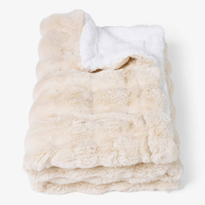 Sherpa-Decke - Bubble Pelz Creme