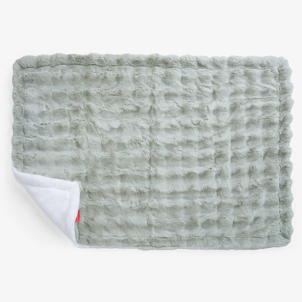 Sherpa-Decke - Bubble Pelz Salbeigrün