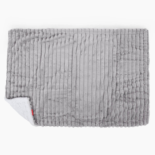 Sherpa-Decke - Ultra Plüsch Cord Grau 01