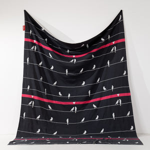 Kuscheldecke / Tagesdecke - Gestrickte Bird