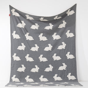 Kuscheldecke / Tagesdecke - Gestrickte Rabbit