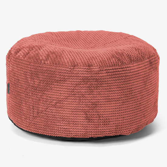 Sitzhocker mit Tablett - Pom-Pom Kürbisorange 02