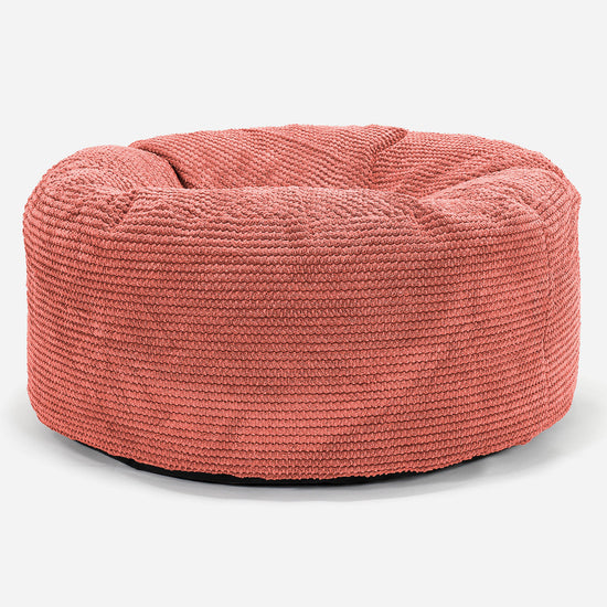 Sitzhocker Pouf - Pom-Pom Kürbisorange 01