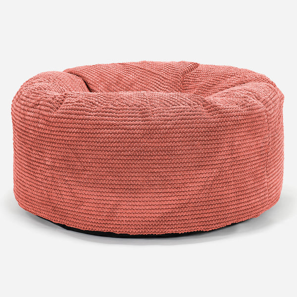 Sitzhocker Pouf - Pom-Pom Kürbisorange 01