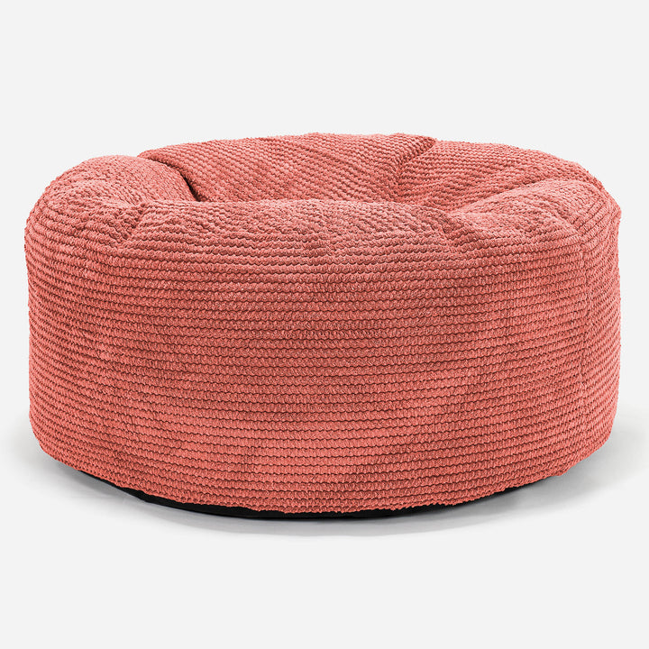 Sitzhocker Pouf - Pom-Pom Kürbisorange 01