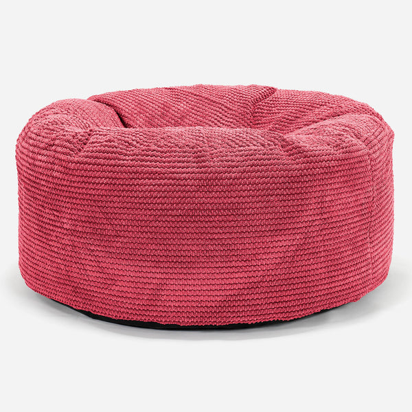 Sitzhocker Pouf - Pom-Pom Pastellrot 01