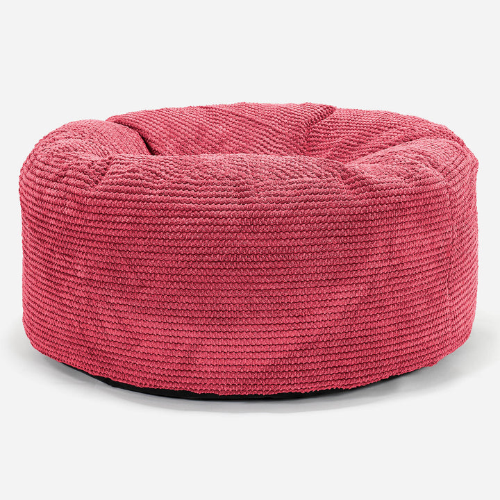 Sitzhocker Pouf - Pom-Pom Pastellrot 01