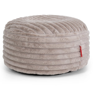 Sitzhocker Pouf - Ultra Plüsch Cord Nerzfarben