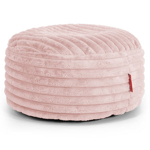 Sitzhocker Pouf - Ultra Plüsch Cord Pastellrosa