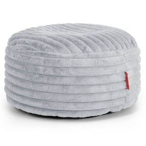 Sitzhocker Pouf - Ultra Plüsch Cord Taubenblau
