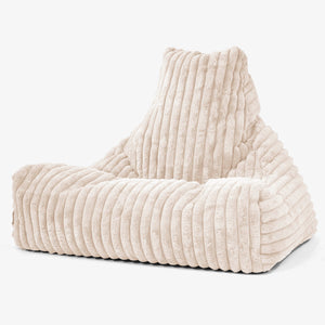Sitzsack Lounge Sessel - Ultra Plüsch Cord Creme