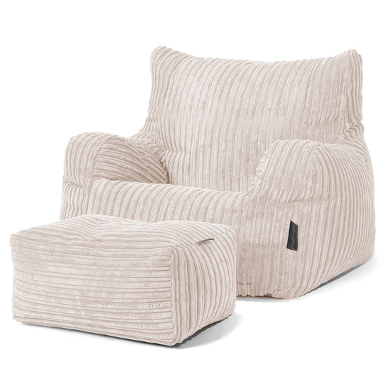Josephine Sitzsack Ohrensessel - Cord Elfenbein 02