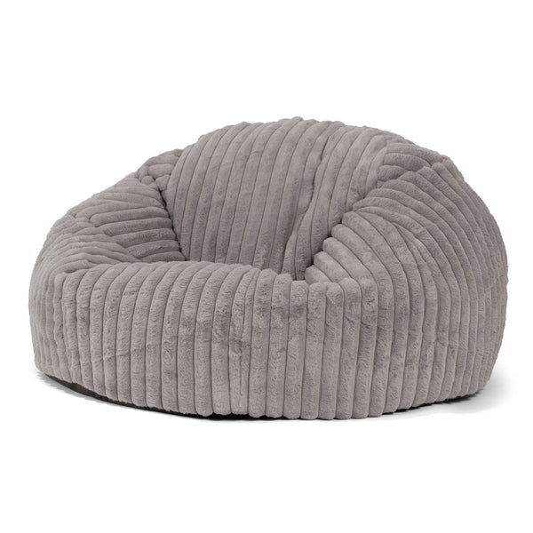 Sitzsack Sofa - Ultra Plüsch Cord Grau 01