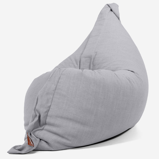 Sitzsack XXL - Leinenlook Silber 02