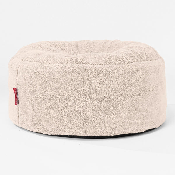 Sitzhocker Pouf Ersatz Bezug - Teddy Kunstfell 01