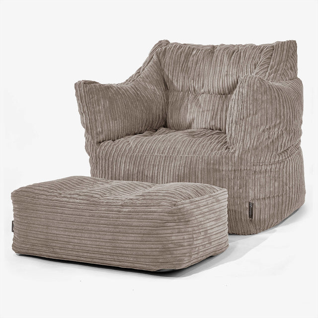 Victor Sitzsack Sessel - Cord Beigegrau 02