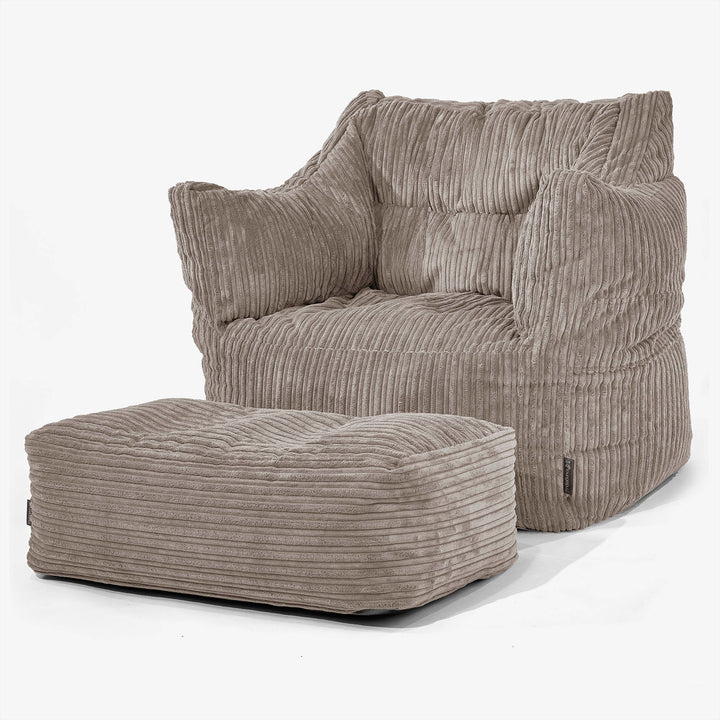 Victor Sitzsack Sessel - Cord Beigegrau 02