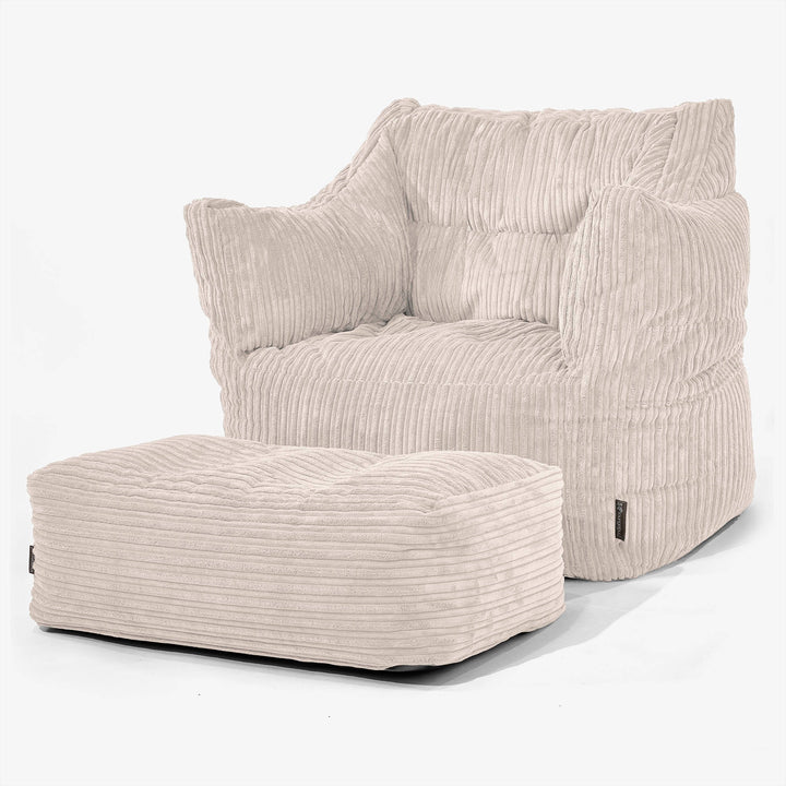 Victor Sitzsack Sessel - Cord Creme 02