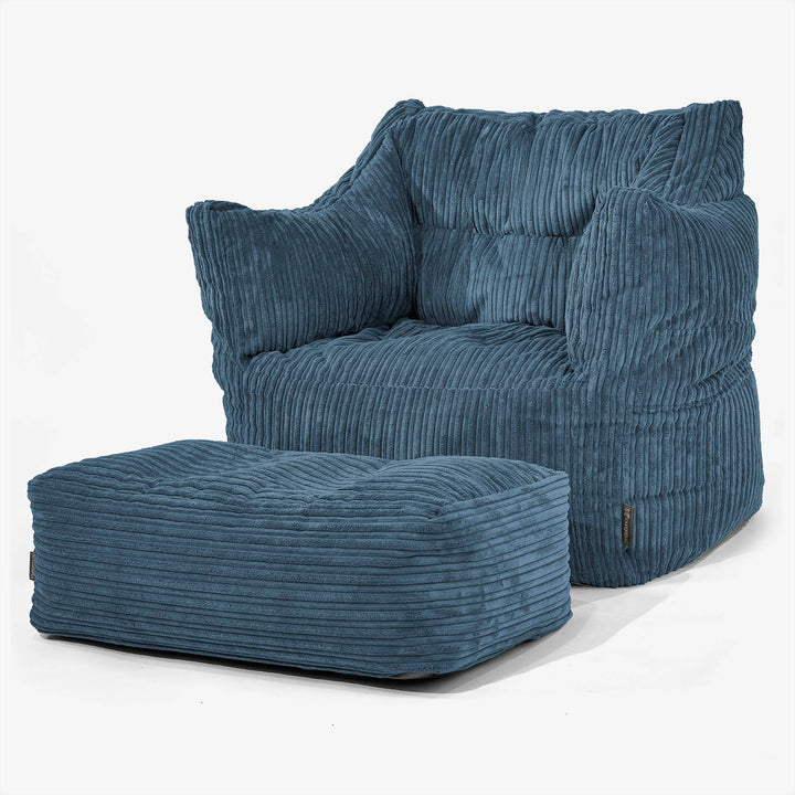 Victor Sitzsack Sessel - Cord Marineblau 02